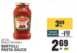 Food Lion Bertolli pasta sauce offer