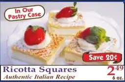 DeMoulas Market Basket Ricotta Squares offer