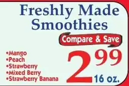 DeMoulas Market Basket Freshly Made Smoothies offer