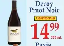 DeMoulas Market Basket Decoy Pinot Noir offer
