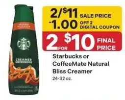 Coborn's Starbucks or CoffeeMate Natural Bliss Creamer offer
