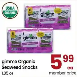 Safeway gimme Organic Seaweed Snacks offer