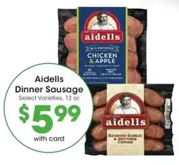 Fred Meyer Aidells Dinner Sausage offer
