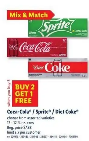Coca-Cola® / Sprite® / Diet Coke®