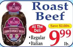 DeMoulas Market Basket Thin 'n Trim Seasoned Cooked Roast Beef offer