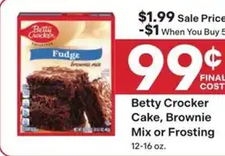 Coborn's Betty Crocker Cake, Brownie Mix or Frosting offer