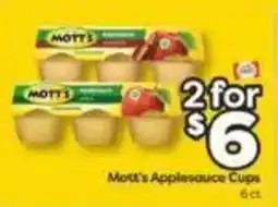 Weis Markets Mott's Applesauce Cups offer