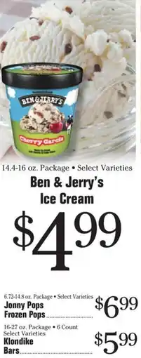 Morton Williams Ben & Jerry's Ice Cream offer
