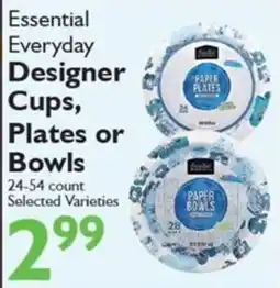 Festival Foods Essential Everyday Designer Cups, Plates or Bowls offer