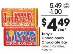 Fred Meyer Tony's Chocolonely Chocolate Bar offer