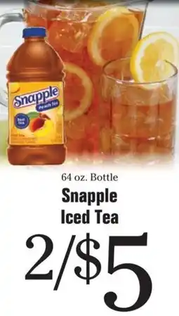 Morton Williams Snapple Iced Tea offer