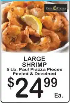 Foodland Paul Piazza large shrimp offer