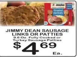 Foodland Jimmy Dean sausage links or patties offer