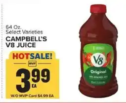 Food Lion Campbell's v8 juice offer