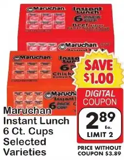 Fairplay Maruchan Instant Lunch 6 Ct. Cups offer