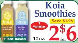 DeMoulas Market Basket Koia Smoothies offer