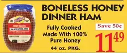 DeMoulas Market Basket Hartfield boneless honey dinner ham offer