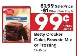 Coborn's Betty Crocker cake, brownie mix or frosting offer