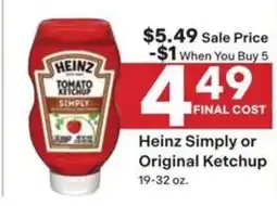 Coborn's Heinz Simply or Original Ketchup offer