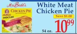 DeMoulas Market Basket Mrs. Budd's white meat chicken pie offer