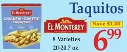 DeMoulas Market Basket El Monterey taquitos offer