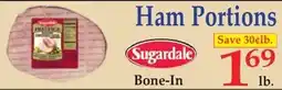 DeMoulas Market Basket Sugardale bone-in ham portions offer
