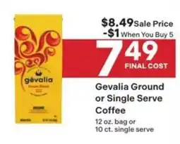 Coborn's Gevalia Ground or Single Serve Coffee offer