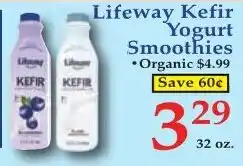 DeMoulas Market Basket Lifeway Kefir Yogurt Smoothies offer