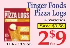 DeMoulas Market Basket Finger Foods Pizza Logs offer