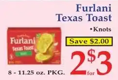 DeMoulas Market Basket Furlani Texas Toast offer