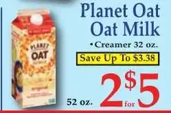 DeMoulas Market Basket Planet Oat Oat Milk offer