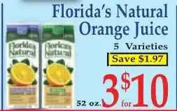 DeMoulas Market Basket Florida's Natural Orange Juice offer
