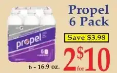 DeMoulas Market Basket Propel 6 Pack offer