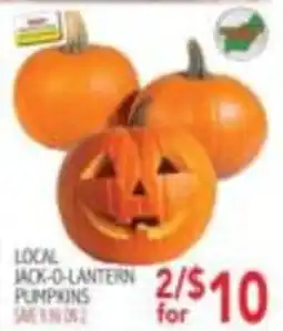 Ingles Markets Local jack-o-lantern pumpkins offer