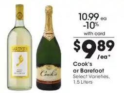 Fred Meyer Cook's or Barefoot offer