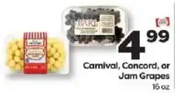Weis Markets Carnival, Concord, or Jam Grapes offer