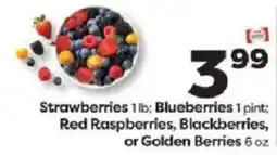 Weis Markets Strawberries Blueberries Red Raspberries Blackberries or Golden Berries offer
