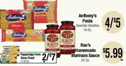 Big Saver Foods Anthony's Pasta Assorted Varieties offer