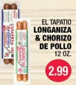 Carnicerias Jimenez El Tapatio longaniza & chorizo de pollo offer