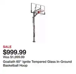 Dick's Sporting Goods Goaliath 60'' Ignite Tempered Glass In-Ground Basketball Hoop offer