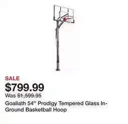 Dick's Sporting Goods Goaliath 54'' Prodigy Tempered Glass In-Ground Basketball Hoop offer