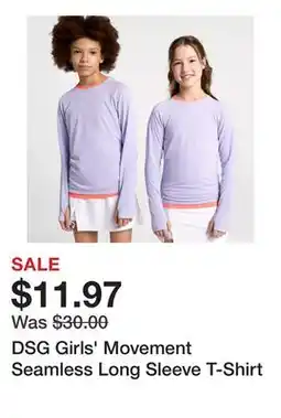 Dick's Sporting Goods DSG Girls' Movement Seamless Long Sleeve T-Shirt offer