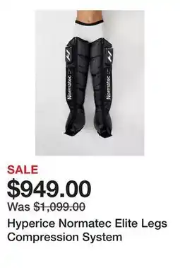 Dick's Sporting Goods Hyperice Normatec Elite Legs Compression System offer
