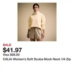 Dick's Sporting Goods CALIA Women's Soft Scuba Mock Neck 1/4 Zip offer