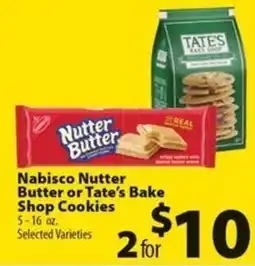 Times Supermarkets Nabisco Nutter Butter or Tate's Bake Shop Cookies offer