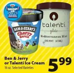 Times Supermarkets Ben & Jerry or Talenti Ice Cream offer