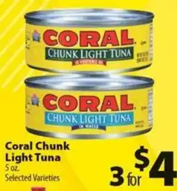 Times Supermarkets Coral chunk light tuna offer