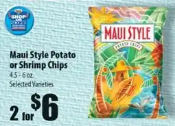 Times Supermarkets Maui Style Potato or Shrimp Chips offer