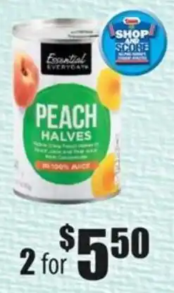 Times Supermarkets Essential Everyday Peach Halves offer
