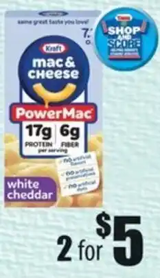 Times Supermarkets Kraft mac & cheese PowerMac white cheddar offer